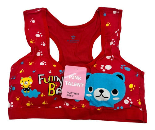 12 Pzs Corpiño Top Para Niñas De Algodón Mayoreo Pink