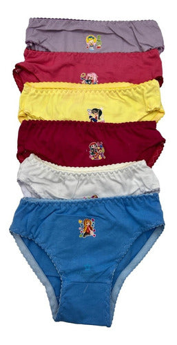 12 Pzs Panties Calzones Bikini Niña ALG Vaquero Ondulado