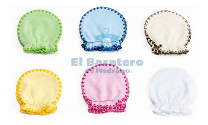 12 Pares Manoplas Guantes Bebe Mayoreo Niña Niño Cecy