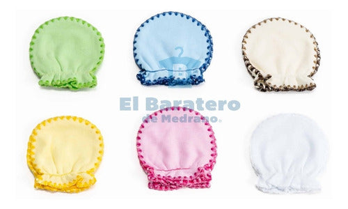 12 Pares Manoplas Guantes Bebe Mayoreo Niña Niño Cecy