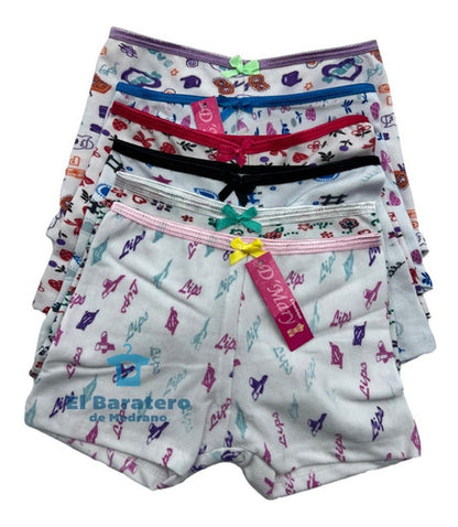 12 Pzs Boxer Calzones Niña ALG Carmen Vaquero