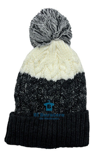 Gorro Tejido De Dama Borrega Por Dentro Invierno Pompón