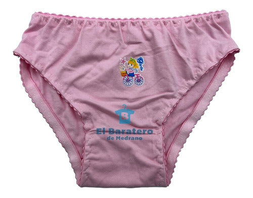 12 Pzs Panties Calzones Bikini Niña ALG Vaquero Ondulado
