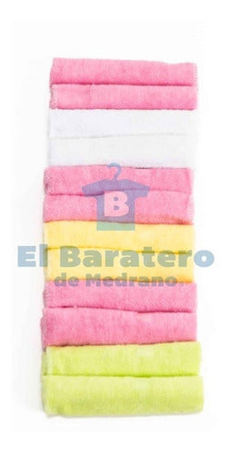 12 Toallas Faciales Para Bebé De Algodón Mayoreo Chicolin