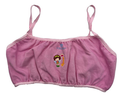 12 Pzs Corpiño Top Para Niñas De Algodón Omar Sin Broche