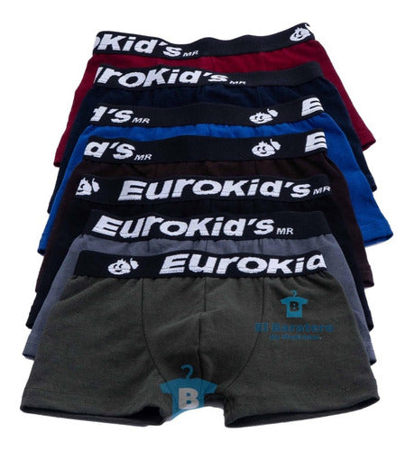 12 Piezas Bóxer Biker Algodón Niño Mayoreo Euroboxer