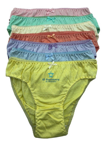 12 Pzs Bikini Panty Lencería Dama Liso Mayoreo Jimmy