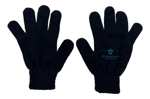 6 Pares Guantes Invierno Frío Navidad Acrilan Tejido