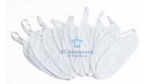 12 Piezas Fajero Bebe Algodón Blanco Mayoreo