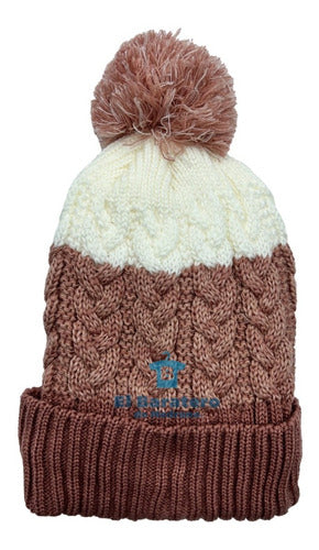 Gorro Tejido De Dama Borrega Por Dentro Invierno Pompón