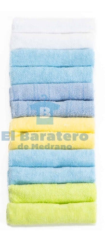 12 Toallas Faciales Para Bebé De Algodón Mayoreo Chicolin