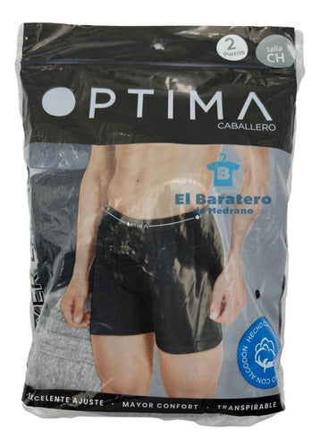 Paquete De 2 Boxers Largos Optima Para Hombre