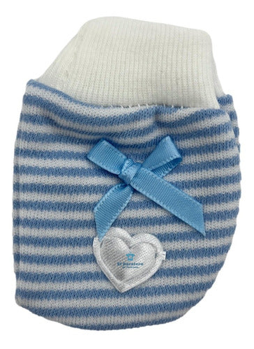 12 Pares Manoplas Guantes Bebe Niña Niño Moño Fino