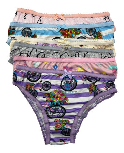 12 Pzs Bikini Panty Lencería Dama Estampado Mayoreo Vaquero