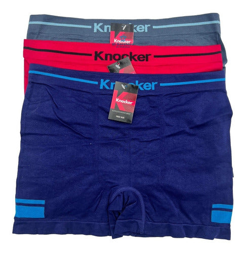 3 Piezas Boxer Knocker Microfbra Caballero Ms019m