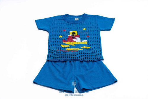 6 Conjuntos Playera Y Short Infantil Niños Moda
