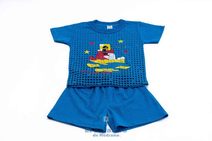 6 Conjuntos Playera Y Short Infantil Niños Moda