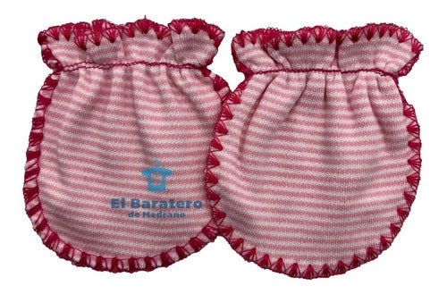 12 Pares Manoplas Guantes Bebe Mayoreo Niña Niño Cecy