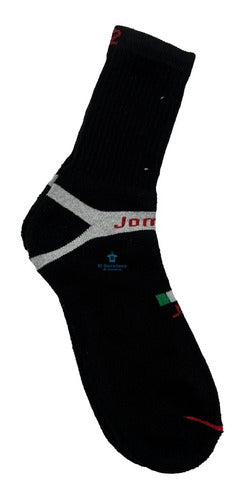 6 Pares Tin Largo 3/4 Algodón Fino Calceta Paletón Jomer