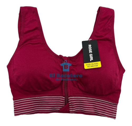6 Piezas Brasier Top Deportivo Dama Sin Varilla Rose 728
