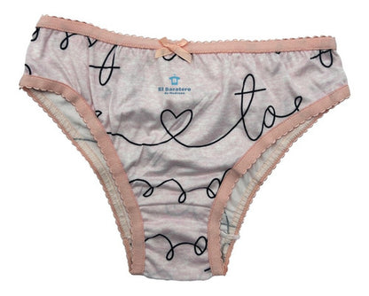 12 Pzs Bikini Panty Lencería Dama Estampado Mayoreo Vaquero