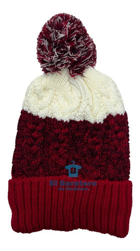 Gorro Tejido De Dama Borrega Por Dentro Invierno Pompón