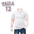 Playera Escolar Niño Blanca Talla Mod 12