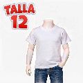 Playera Manga Corta Ha Algodon Inter Economico Blanca Niño Mod 12